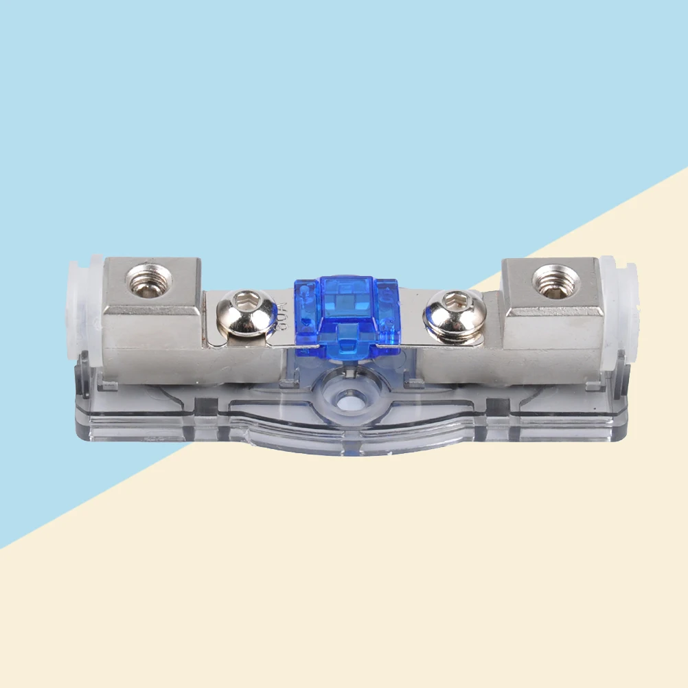 

12V Car Audio Holder 4/8Ga Inline 60A Dustproof Fuse Block For Auto Boat Rv Electrical Protection Fuse Storage Box