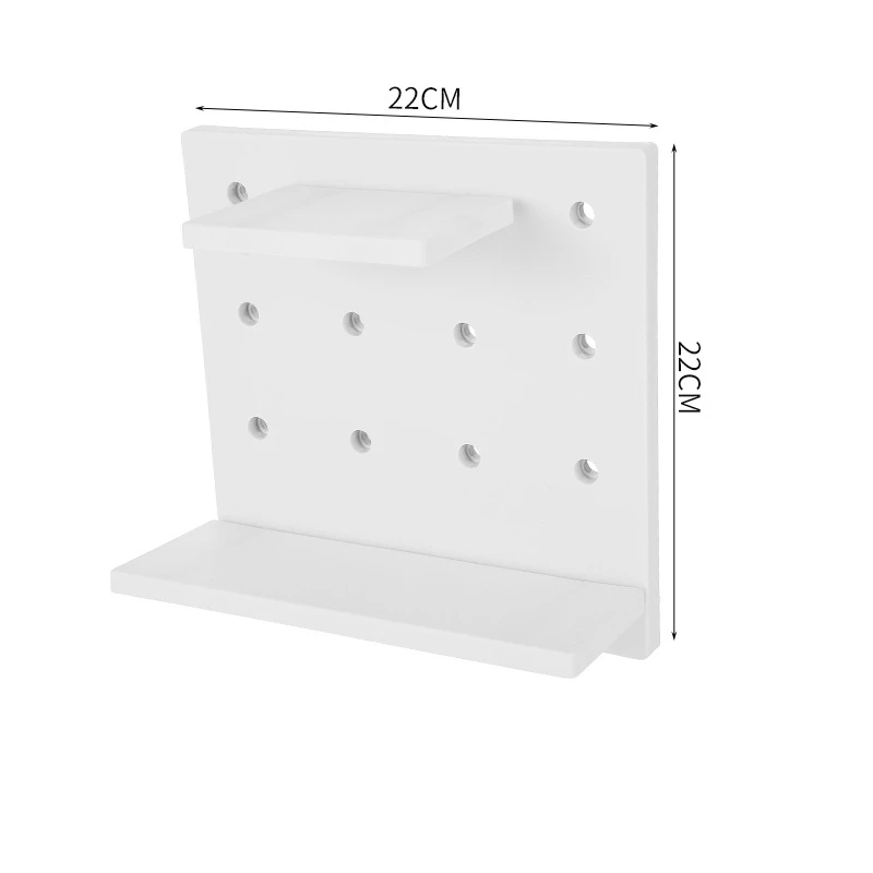 2208 Hole Board Storage Living Room Kitchen Bedroom Wall Hanging Shelf DIY Wall Storage Rack Storage Shelf Organizer Pegboard