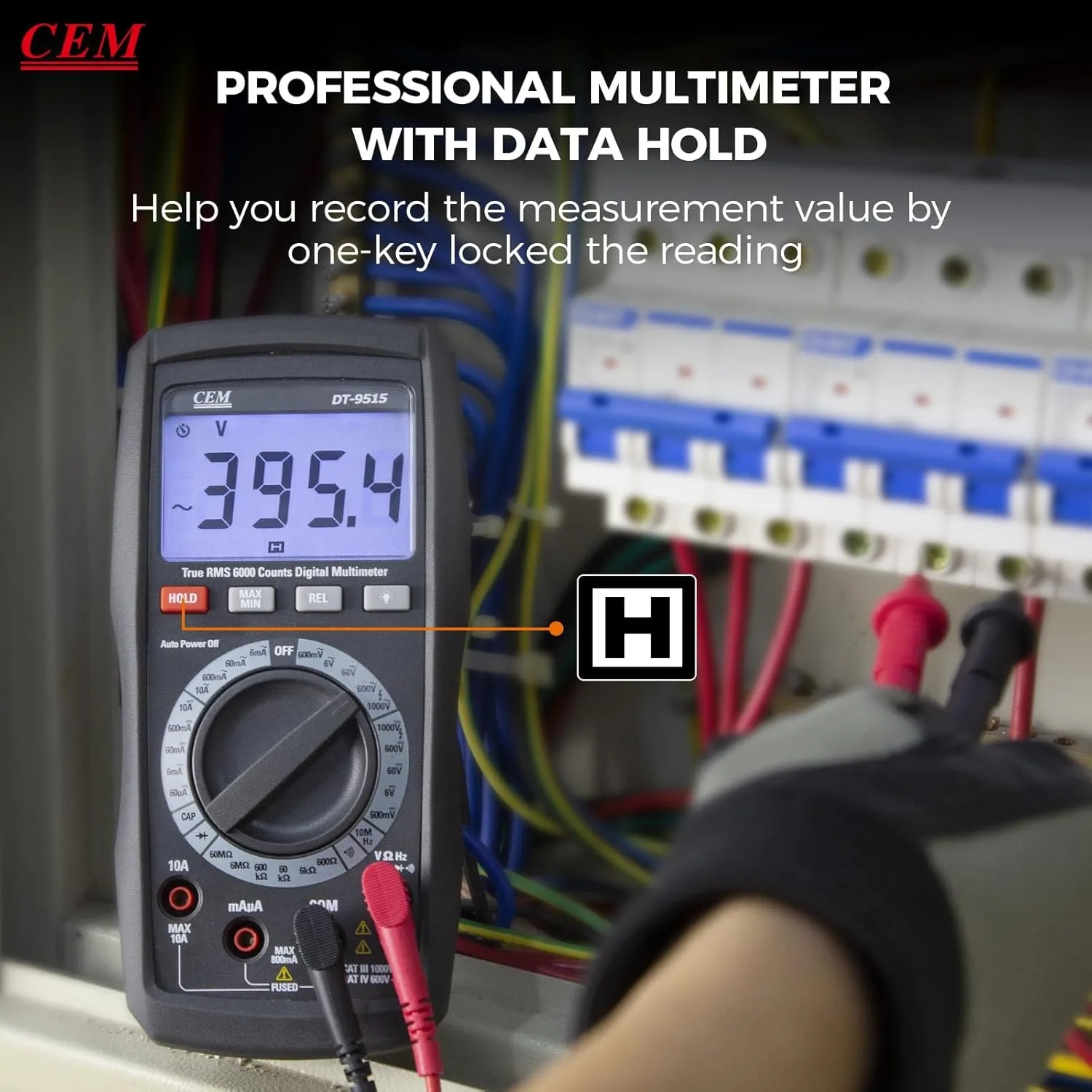 

CEM DT-9515 New Design Manual Professional Digital Electronic Multimeter Tester with True RMS Function for Sale