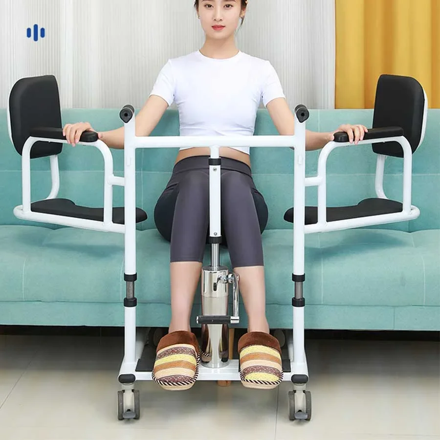 lifting chair patient wheelchair commode chair lift hydraulic adjustable patient elderly transfer chair