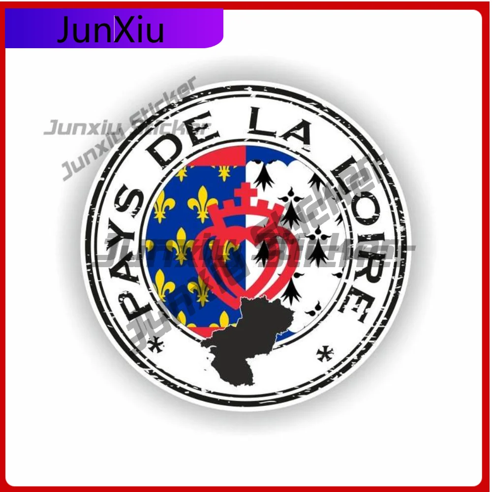 

Pays De La Loire France Seal Showcasing Coat Of Arms Sticker Round Flag Decal Outdoor Protection Designed For Bodywork