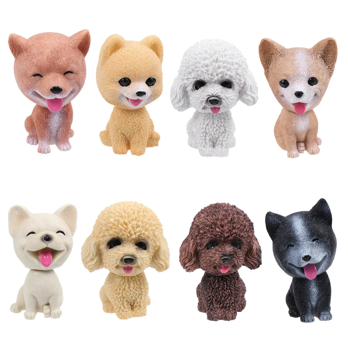 

Cartoon Animal Car Interior Ornament Shaking Head Swing Dog Decoration Resin Craftwork Brown Style Home Car Desktop