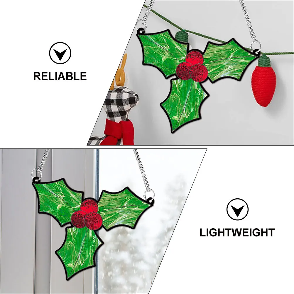 

1Set Christmas Acrylic Pendants Rustic Ornament Lightweight Easy to Hang Xmas Decorative Props for Home