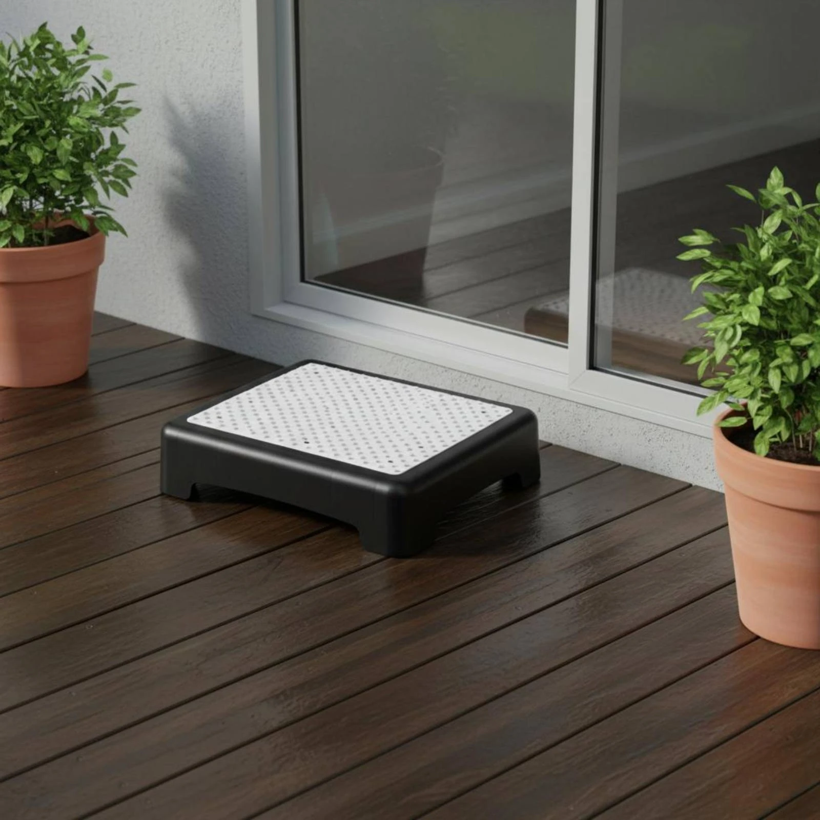 Outdoor Step Stool PP Anti-Slip Step Stool Heavy Duty Stable Base for Stairs