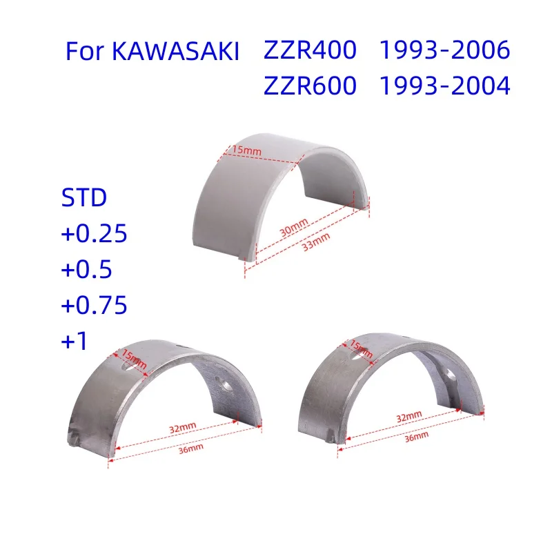 

STD 30/32 мм шатунный главный подшипник коленчатого вала для Kawasaki ZZR400 ZZR600 ZZR 400 600