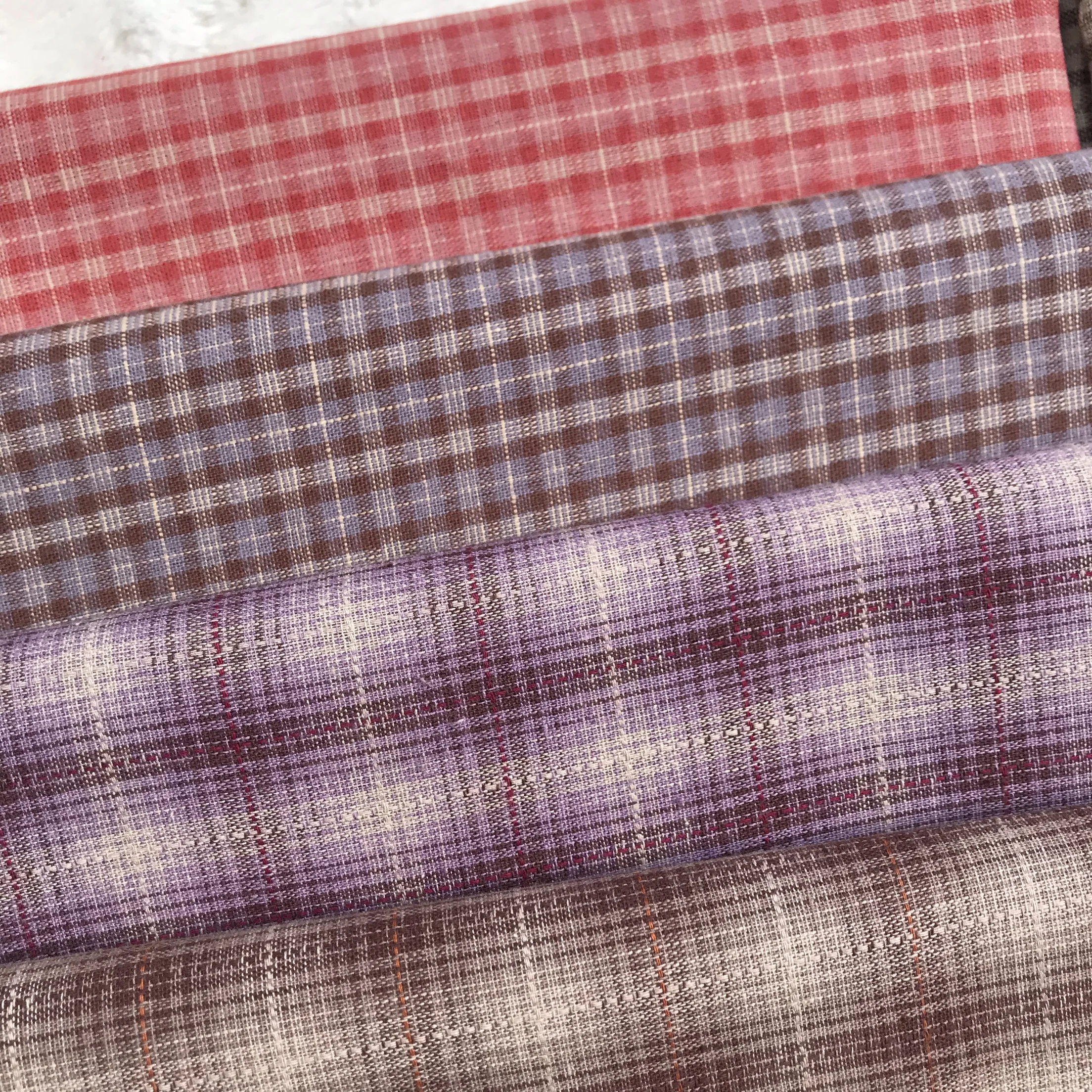 50x70cm Retro Yarn Dyed Japanese Fabric Handmade DIY Patchwor100% Cotton Fabric for Sewing Doll Clothes Quilt Cloth Bundle
