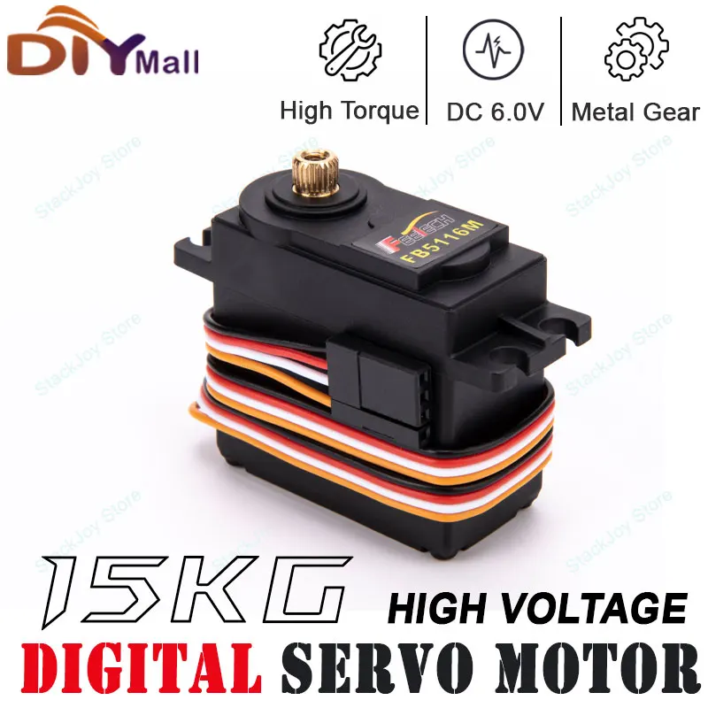 

FB5116M 15KG Digital Servo Position Feedback 300° Metal Gear Coreless 0.12s/60° for 1/8 1/10 RC Car Airplane Robot Parts