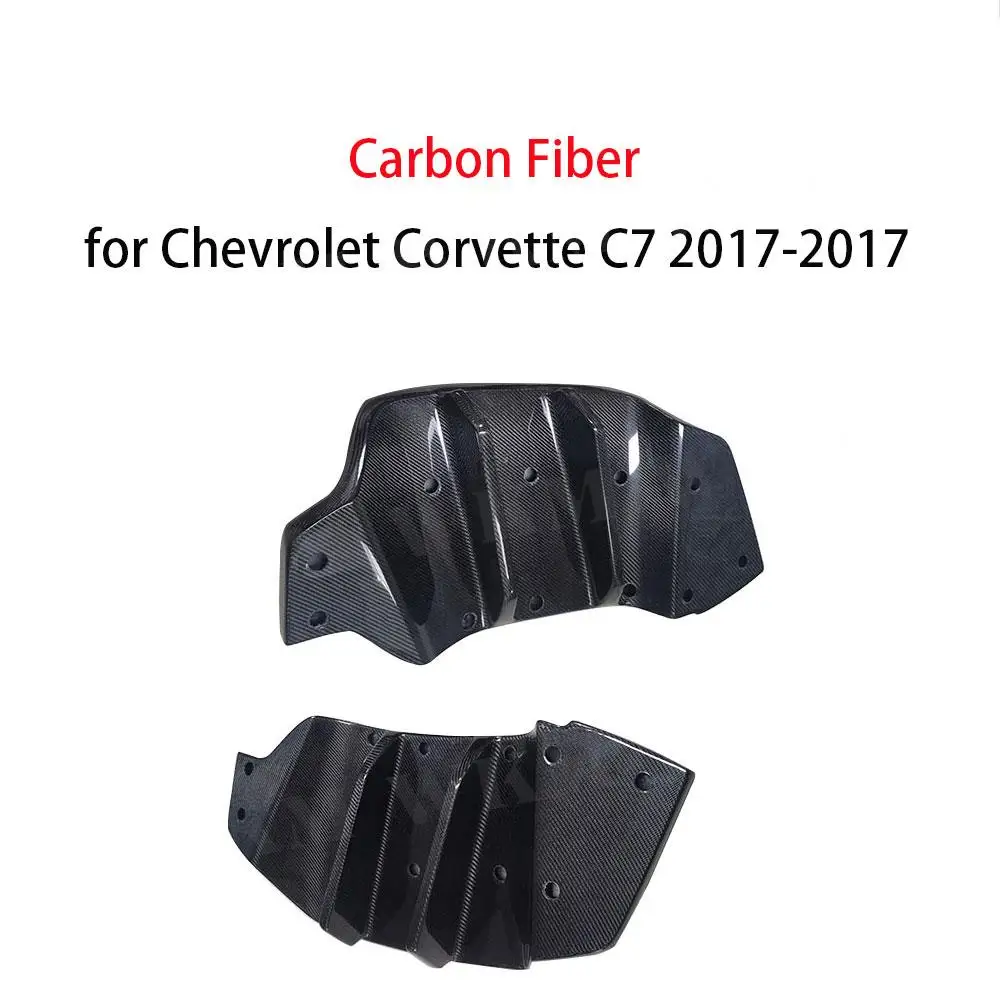 Carbon Fiber 2PCS/Set Rear Diffuser Lower Lip Bumper Splitter for Chevrolet Corvette C7 2014-2018 Car Styling FRP