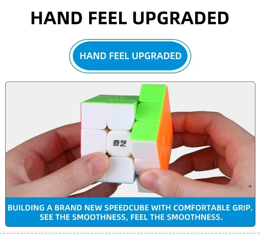 QiYi Speedcube Warrior S 3x3 Zauberwürfel Stickerless Professionelles 3x3 Geschwindigkeitspuzzle 3×3 Kinder Cubo Magico für Spiele – Detail 6