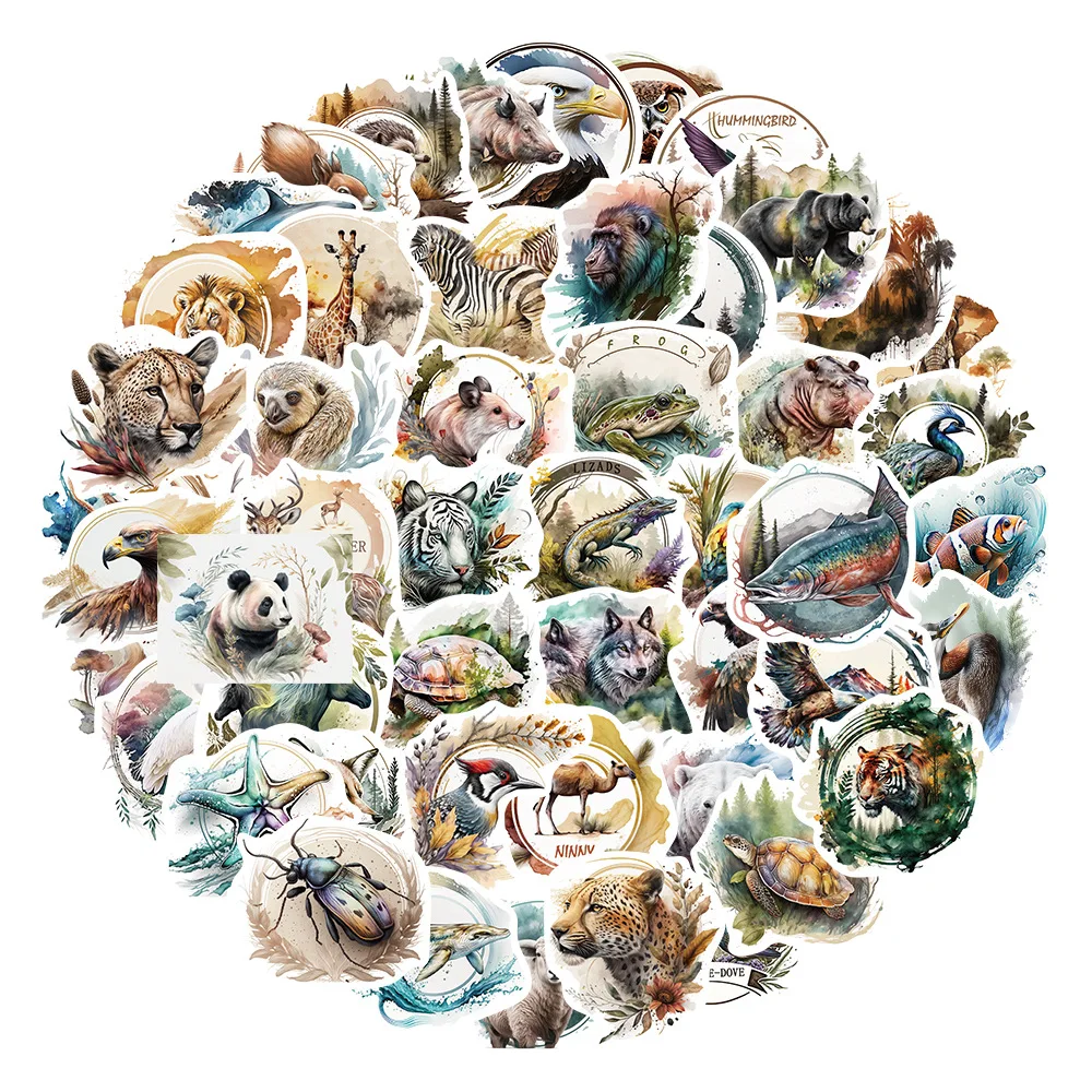 10/30/50pcs Cartoon Wildlife Graffiti Stickers Decal Laptop Motorcycle Luggage Snowboard Fridge waterproof stickers