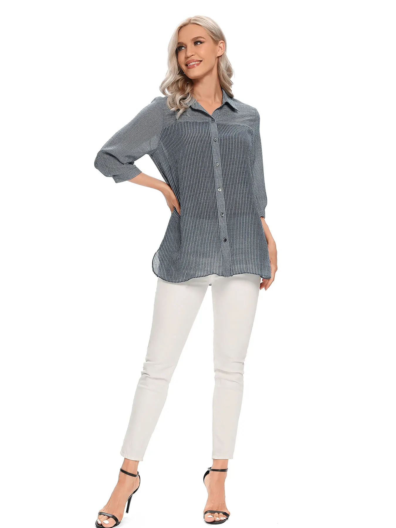 قميص كاجوال نسائي منسوج للربيع والصيف #3