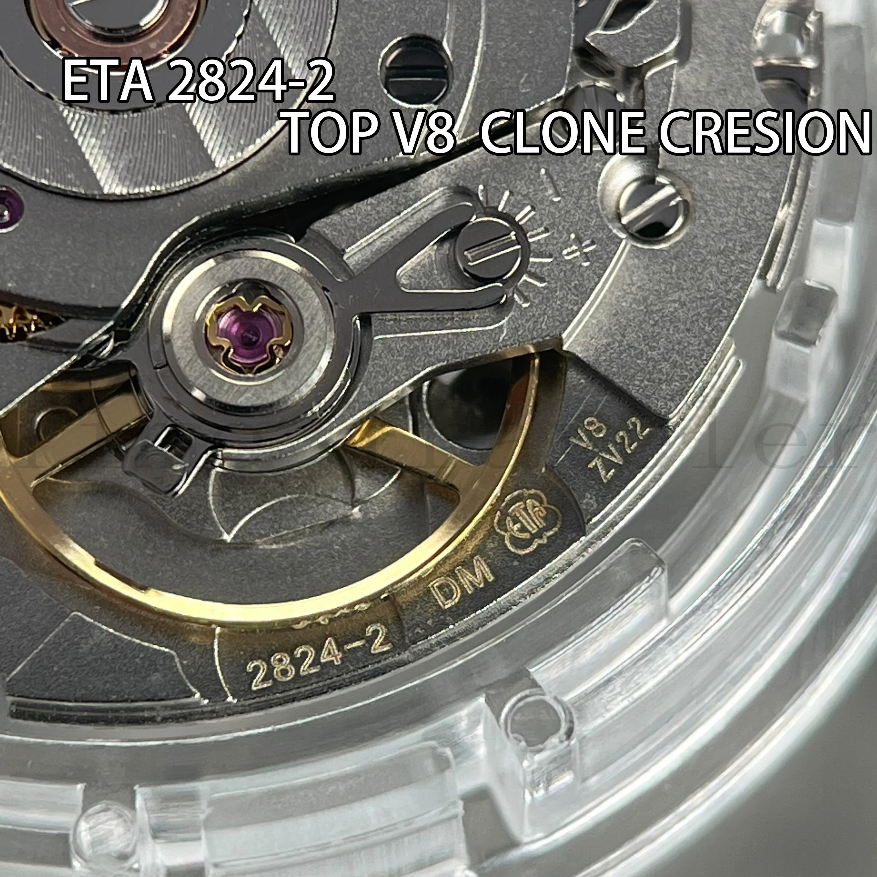 2824 Movement Clone ETA 2824-2 Movement High Accuracy Mod Automatic Mechanism 2824 Date at 3 O\'Clock Lettered Mark Rotor/Plate