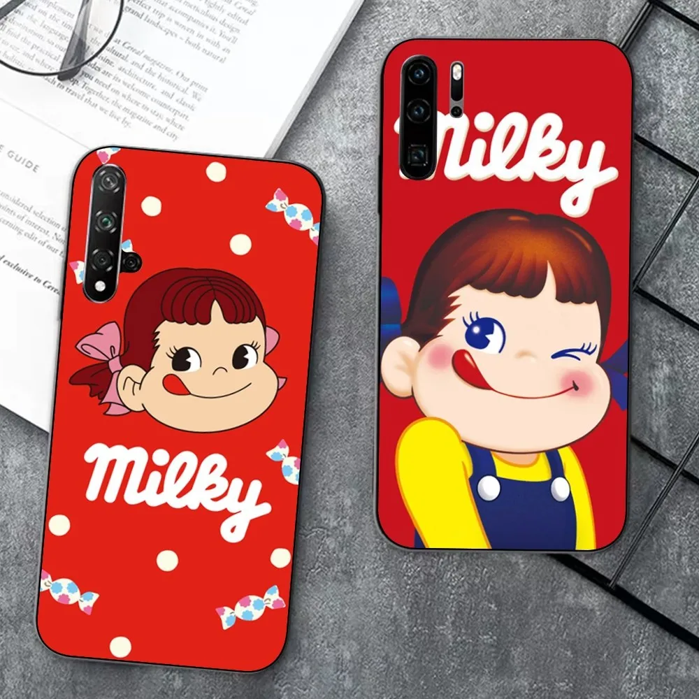 Fujiya-Milky Peko-Chan Phone Case For Huawei P 8 9 10 20 30 40 50 Pro Lite Psmart Honor 10 lite 70 Mate 20lite