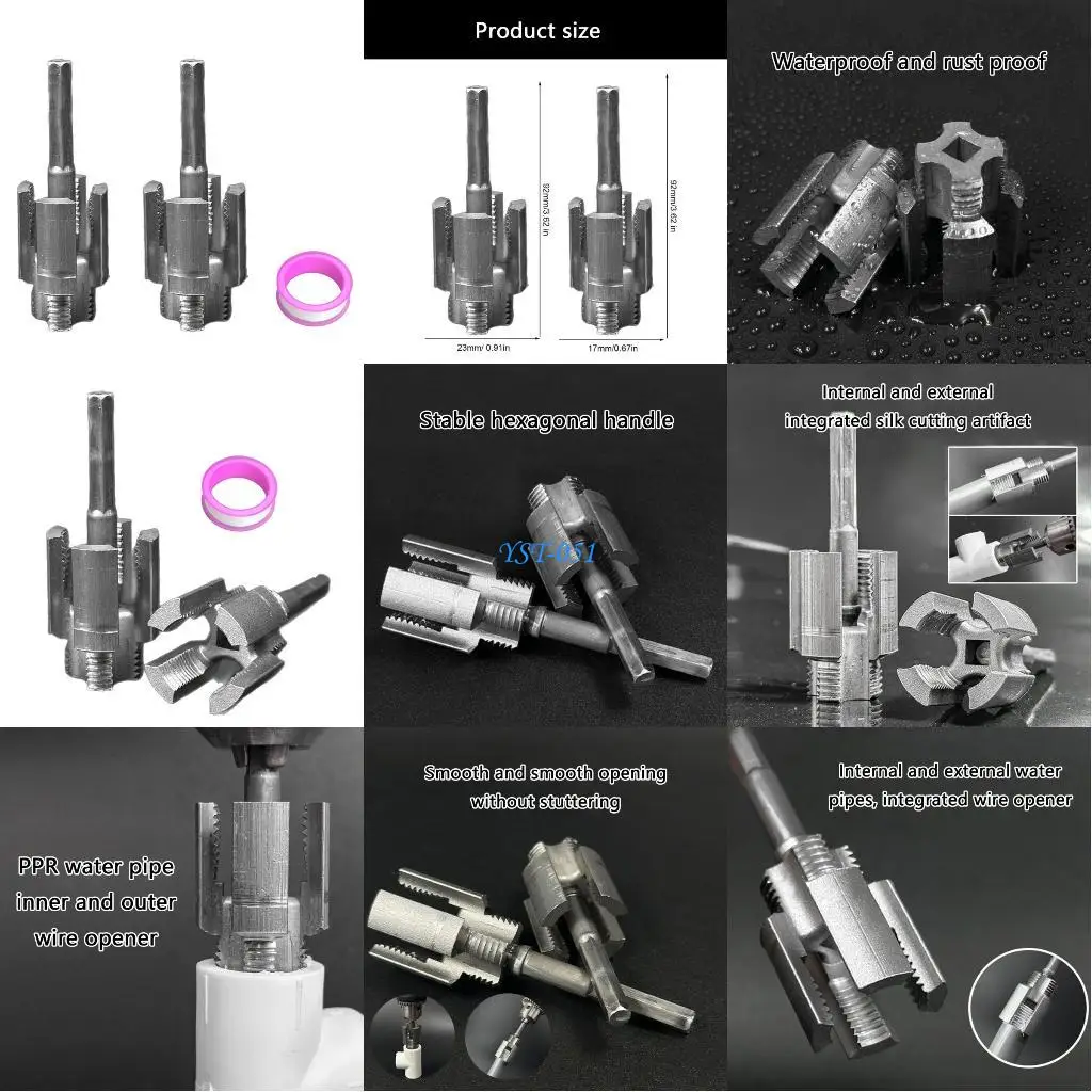 

E15A Water Pipe Thread Opener Internal External Integrated Water Pipe Wire Opener