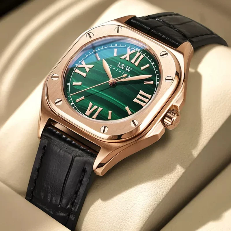 

Карнавальные высококачественные классические ретро женские квадратные зеленые кварцевые часы женские часы роскошный стиль наручные часы с сапфировым стеклом