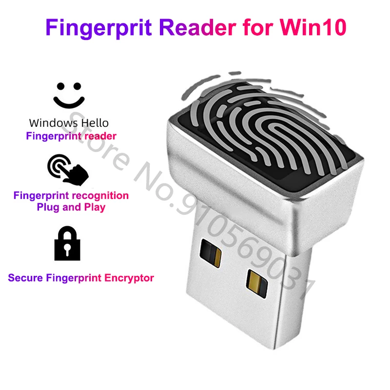 USB Fingerprint Reader Module for Windows 10 Hello Biometric Fingerprint Scanner For Laptop PC Fingerprint Sensor Unlock Module