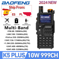 Baofeng K5PLUS 10W  amateur Radio 136-174/220-260/400-520MHz Multi-Bands 999CH 2500mAh  Two Way Radio