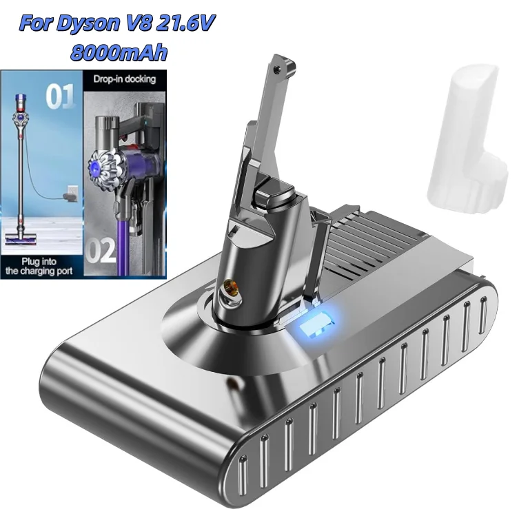 100% NEW Replacement Battery 21.6V 8000mAh for Dyson V8 Absolute Cord-Free Handheld Vacuum Cleaner