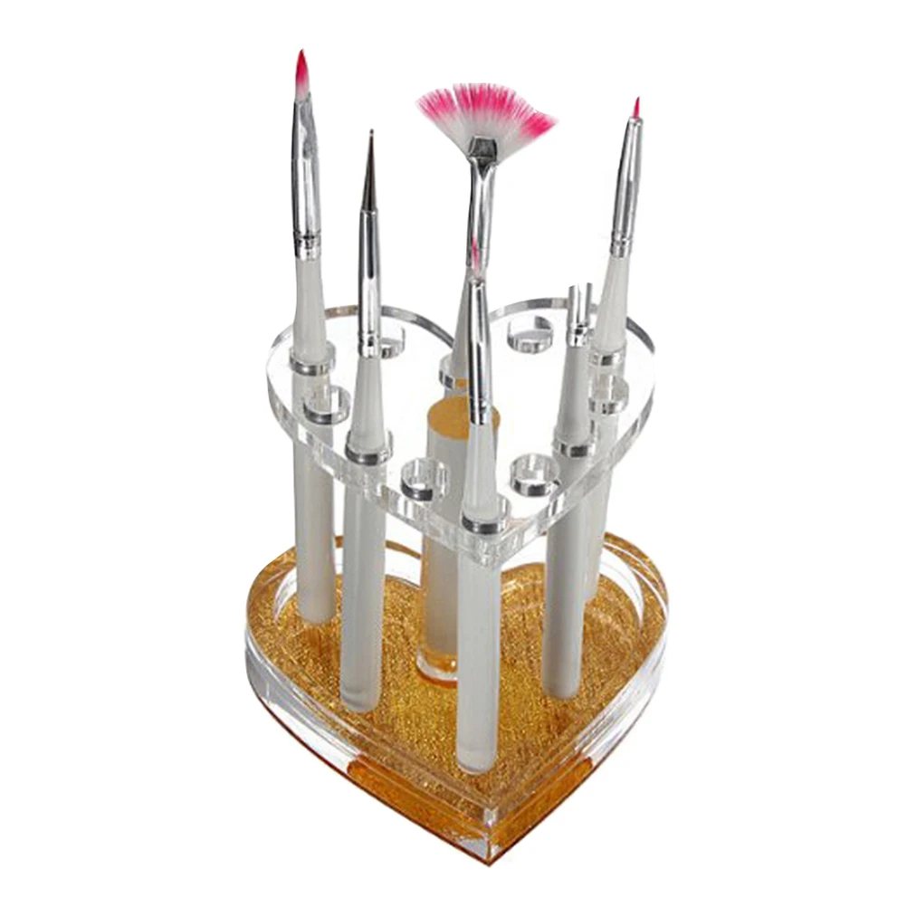 

2pcs Heart Shaped Pen Holder R om Color Vertical ganizer Lip Liner Eyeliner St Acrylic Brush Holder Makeup Storage