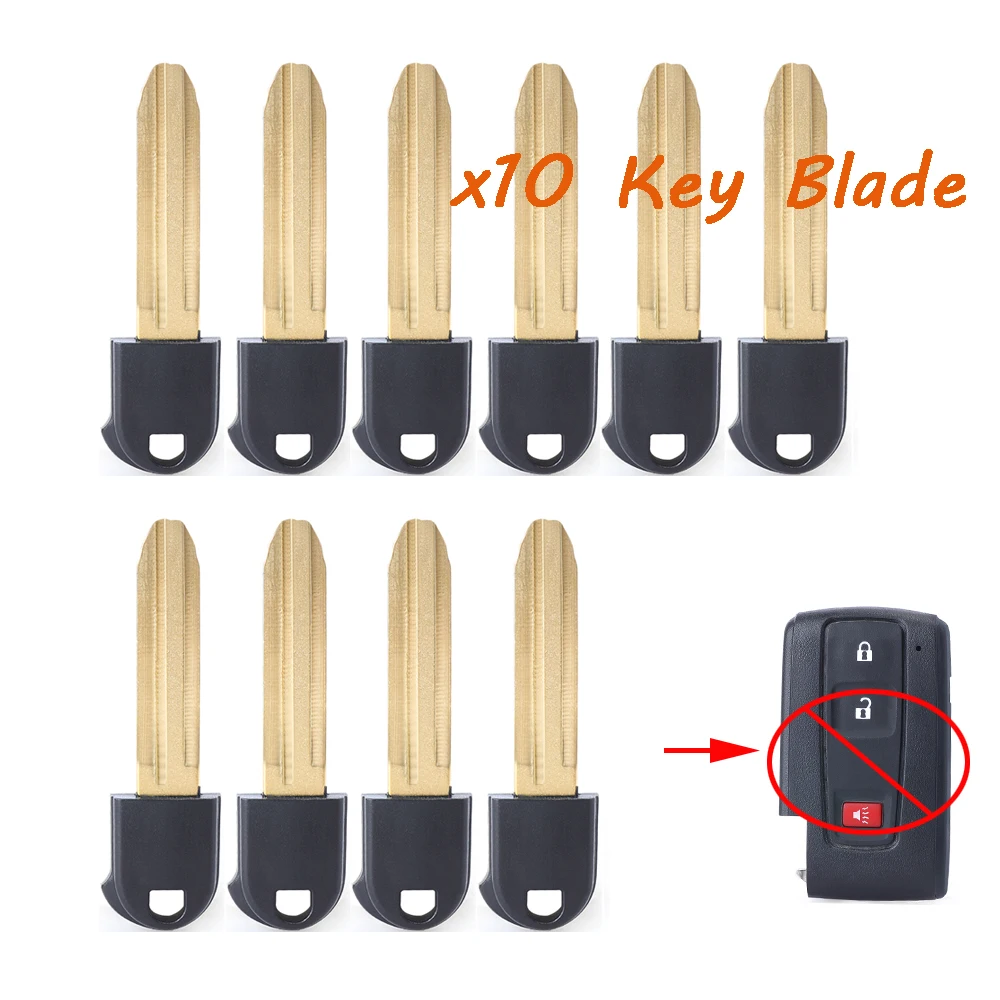 

DIYKEY 10pcs Remote Blank Key Blade for Toyota Prius 2004 2005 2006 2007 2008 2009