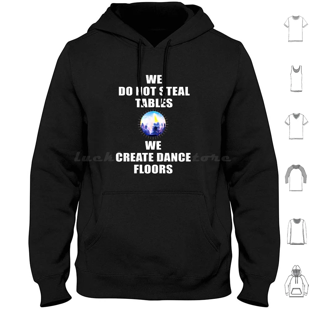 We Make Dance Floors Hoodie Cotton Long Sleeve Dance Party Rave Club Words Fat Marker Bear Daddy Pride Scruff Cub Otter Grindr