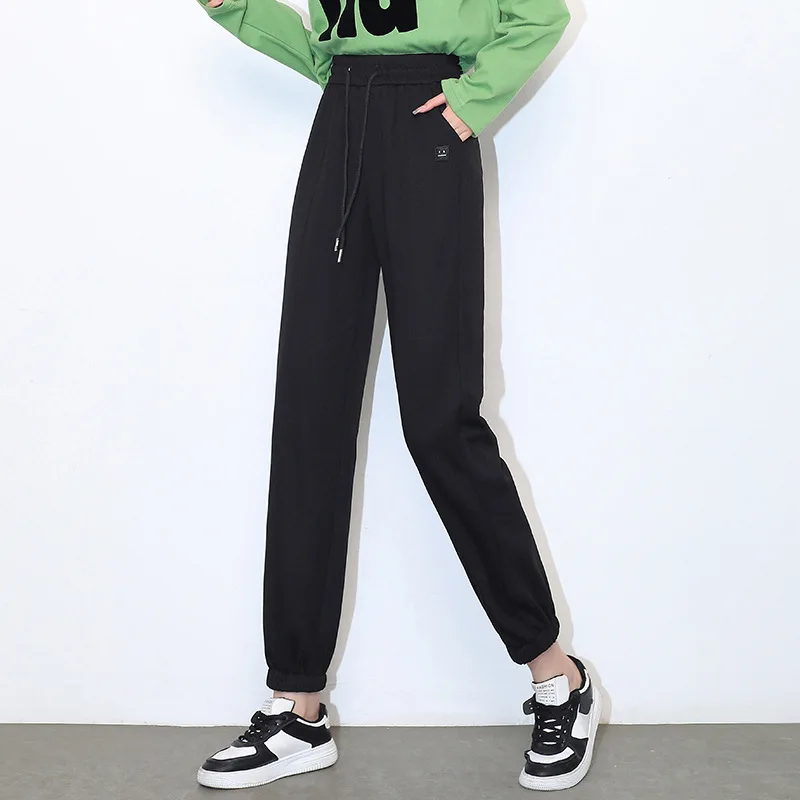 

Versatile Casual Sweatpants Autumn Elastic High Waist Soft Sports Pants Straight Leg Joggers Harem Pants