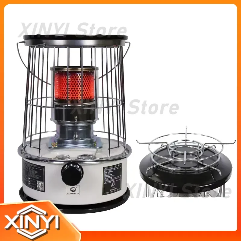 Portable Windproof Stove Adjustable Flame Outdoor Camping Fishing Heater with Safety Device