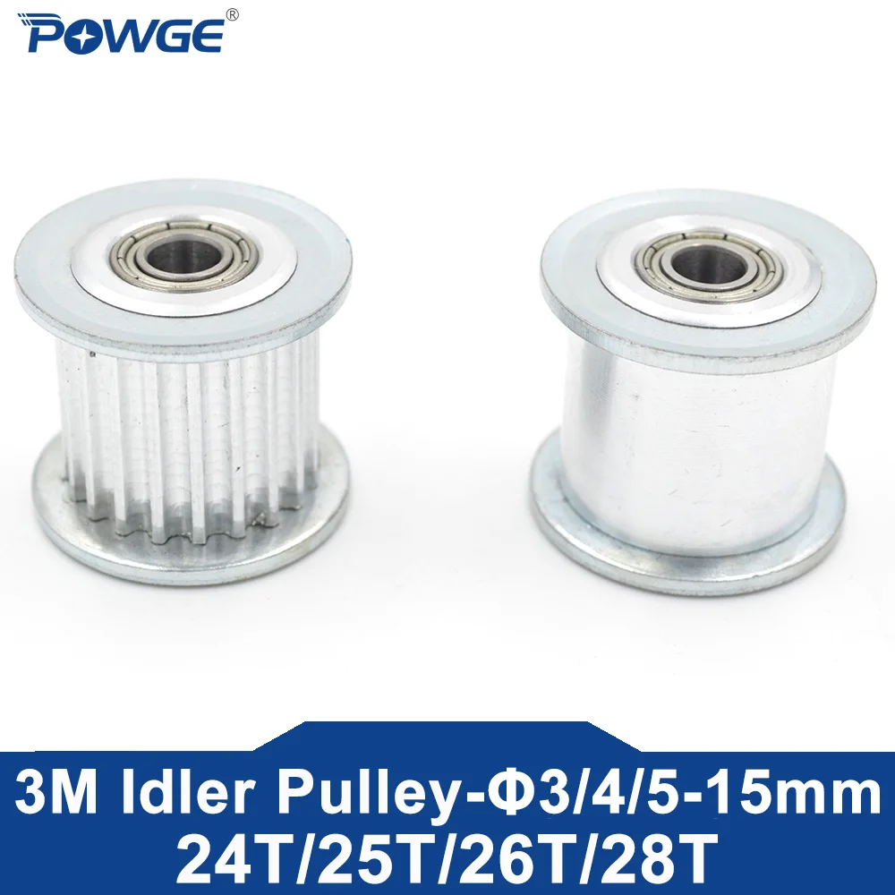 

POWGE 24 25 26 28 зубьев HTD 3M Натяжной шкив ГРМ Отверстие 3/4/5/6/7/8/10/12/15 мм для HTD3M Ширина ремня 6/10/15/20 мм 24T 25T 26T 28T