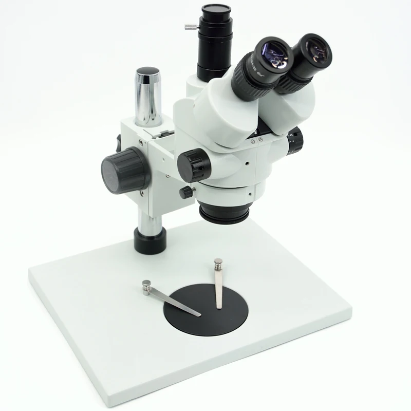 FYSCOPE 3.5X-90X Super Table Pillar Stand Zoom Magnification Trinocular Stereo Microscope