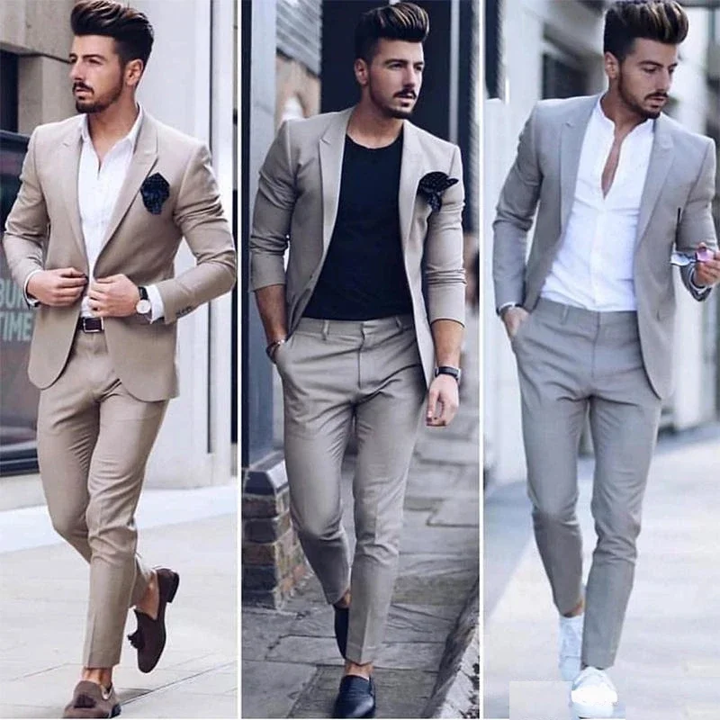 

Mens Luxurious Business Men's Suit for Wedding Party Tuxedos Slim Fit Peak Lapel Pink Suits Male(Jacket+Pants) costume homme