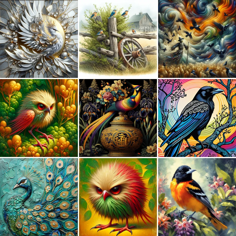 

Картины по номерам с изображением фантастических птиц, искусство и ремесла на заказ для взрослых, домашний декор, подарок для ребенка, бесплатная доставка, Прямая поставка, новинка 2024