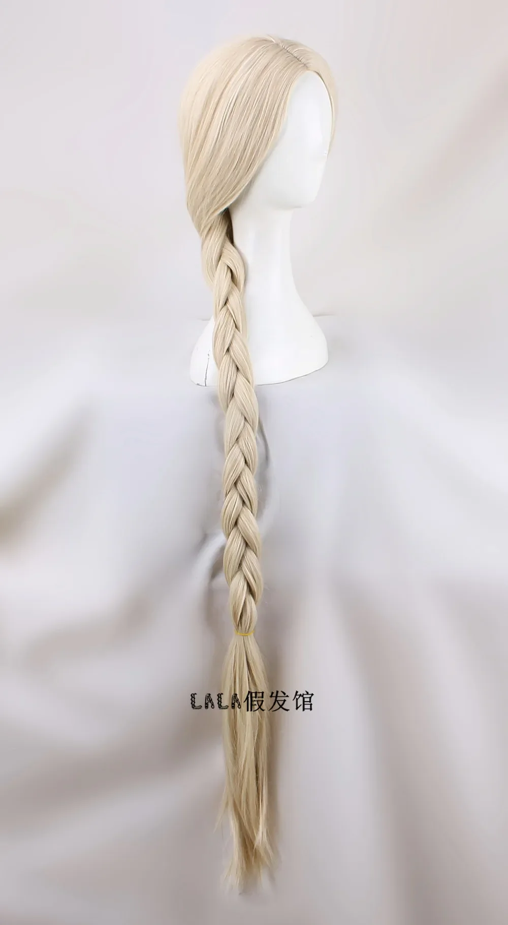 120cm/47 "donne principessa Rapunzel parrucca lunga bionda capelli lisci parrucca Halloween gioco di ruolo capelli aggrovigliati costumi fantasia