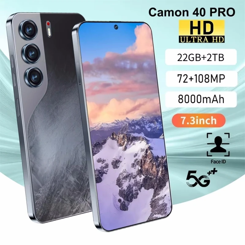 

NEW Camon 40 Pro HOT 2025 original intelligent 5G dual card dual standby Android 14 system global version 8000mAh battery