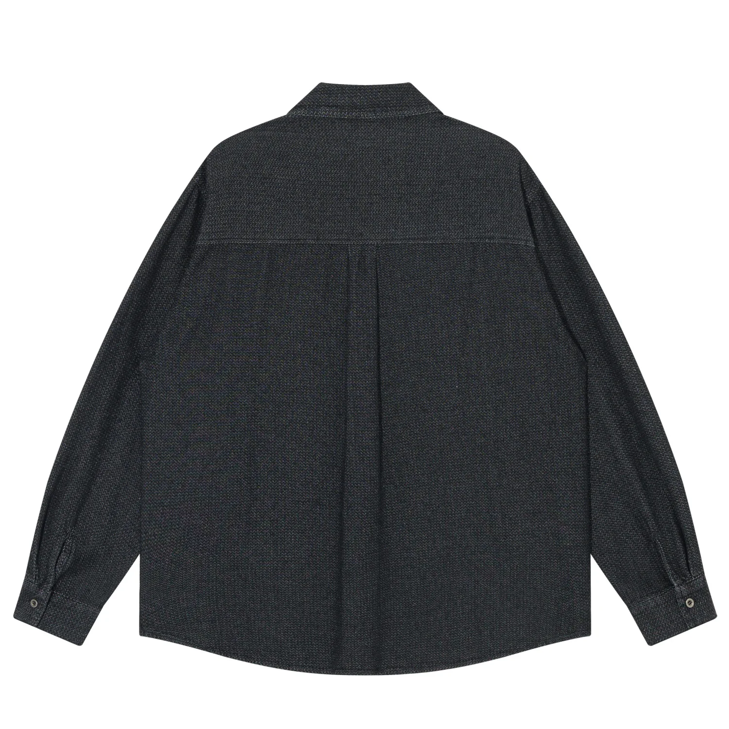 الأزرق الثقيلة الدنيم قميص الرجال فضفاض البضائع الأمريكية عادية أسود طويل الأكمام قميص معطف الثقيلة وسميكة الرجعية نمط عمال قميص