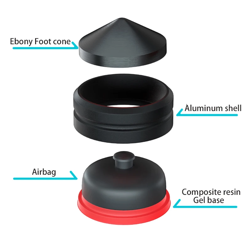 مكبر صوت مكبر للصوت Preamp DAC كمبيوتر محمول مضاد للصدمات HiFi ممتص هلام السيليكا القدم مسمار مخروط قدم منصات امتصاص الصدمات وسادة