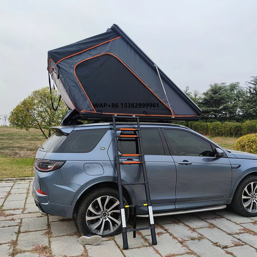 Portable 2 Person Triangle SUV Outdoor Camping Hard Shell Aluminium Hardshell Roof Top With Sunroof