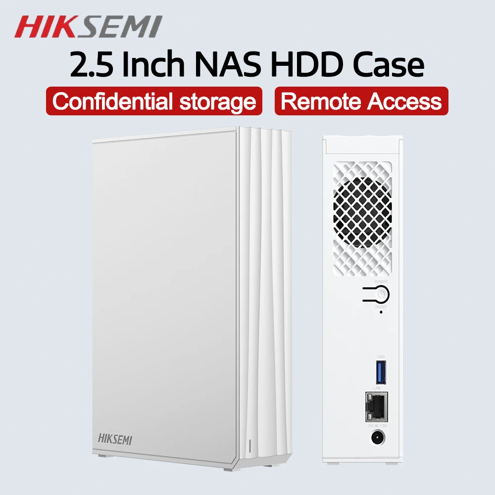 HIKSEMI NAS Network Attached Storage 2.5'' Inch HDD/SSD Household Storage Home with Automatic Backup Remote Access & Share Data