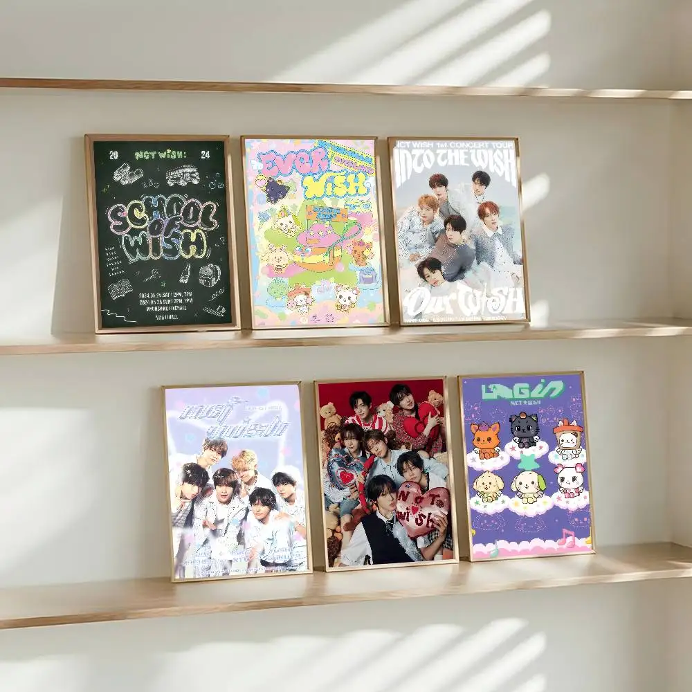 Boy Band N-NCTS Wish Singer   Anime Posters Sticky HD Quality Wall Art Retro Posters for Home Kawaii Room Decor