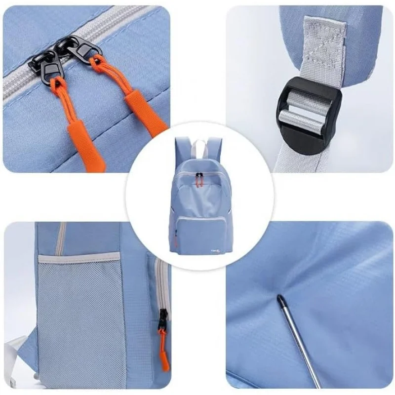 Sac à dos léger et pliable, sacs à dos de randonnée pliables 30L, sac à dos de voyage étanche pour hommes et femmes-bleu