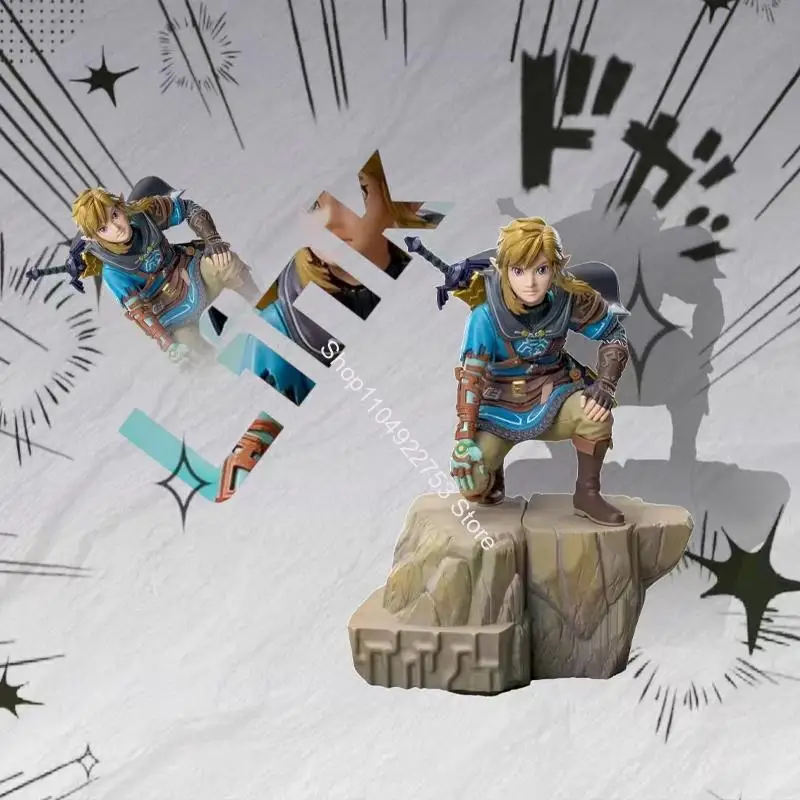 

В наличии Модель фигурки Legend of Zelda Tears of the Kingdom Link, новые и неоткрытые подлинные праздничные подарки, настольный орнамент, игрушка