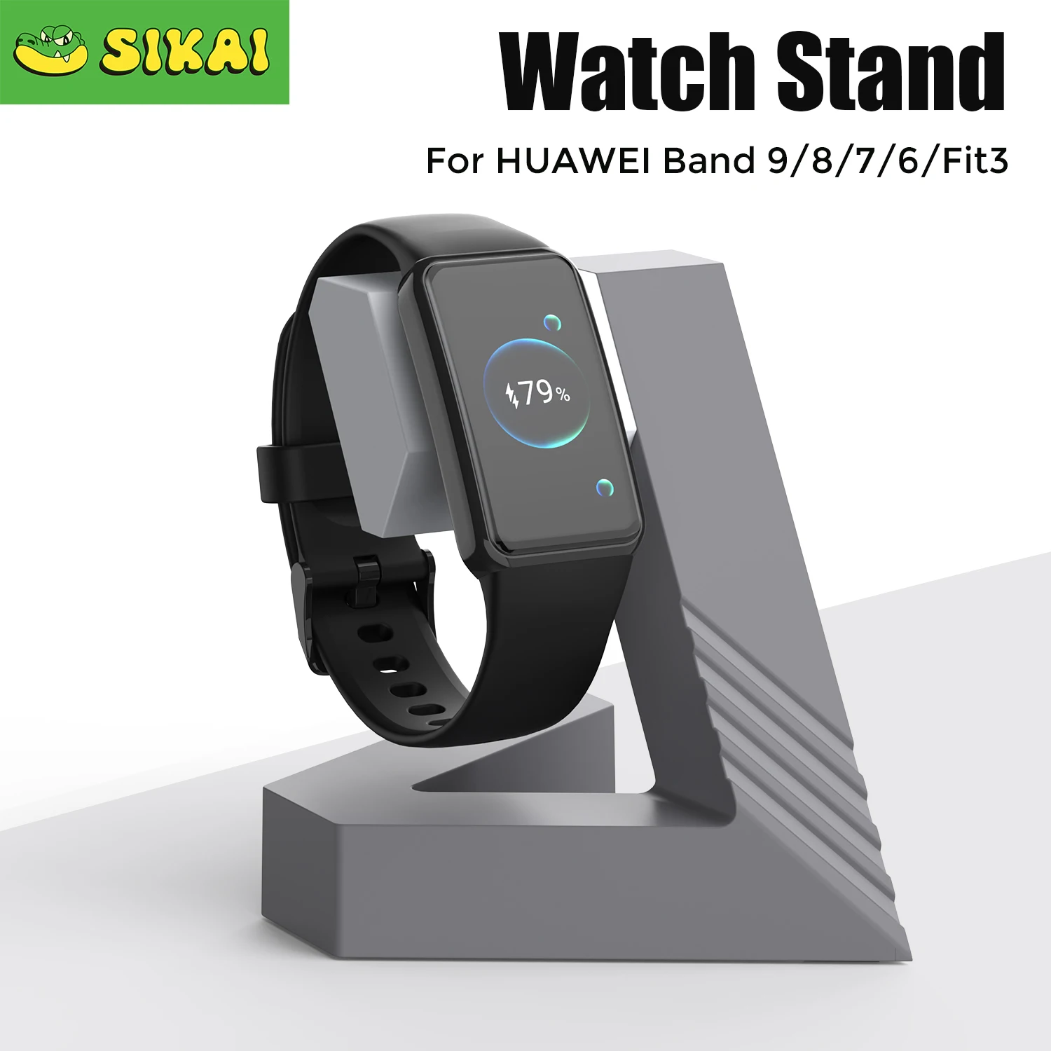 SIKAI Charger Dock Stand for Huawei Band Series 9 8 7 6 Magnetic Charging Cradle Station Base Charging Dock for Honor Band 7 8 9