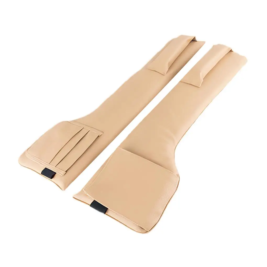 

Car Seat Gap Filler Large Capacity Car Seat Gap Filler Easy to Install PU Leather Console Side Pocket Organizer for Key