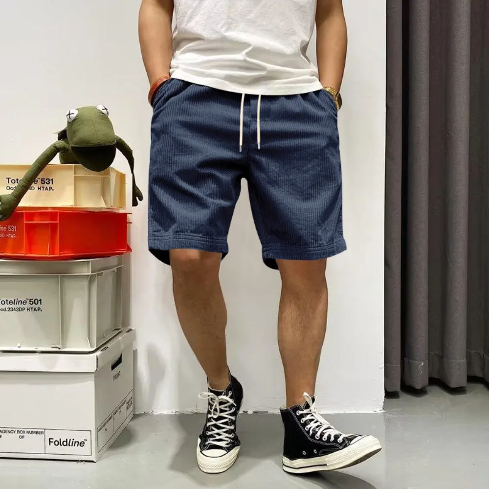 

2026 American Ins Retro Corduroy Fashion Men's Outdoor Sports Home Casual Shorts Heavy Tooling Shorts Men