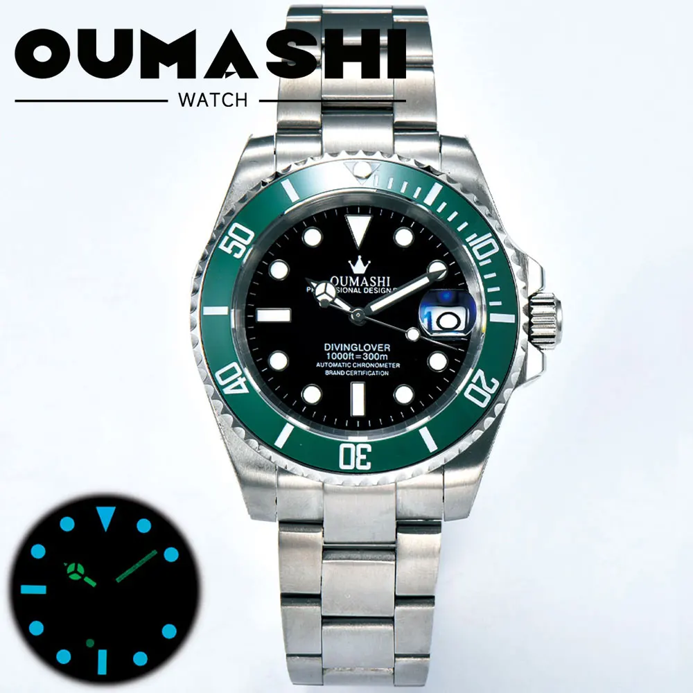 

40mm men's diving watch China NH35 movement luxury business watch sapphire glass ceramic bezel NH35 diving watch