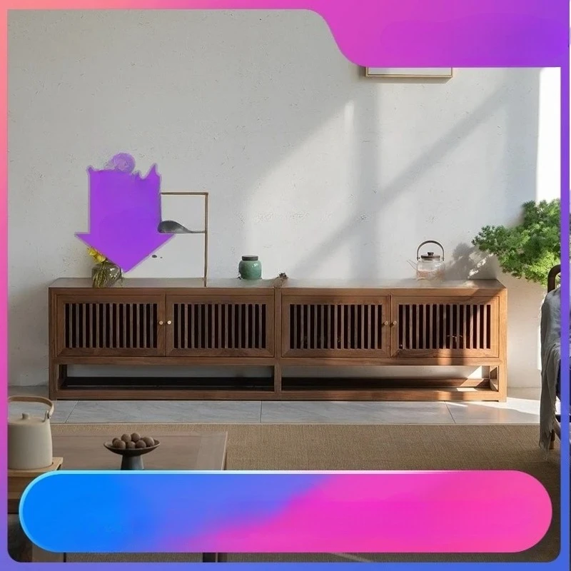 

Новый комбинированный шкаф для хранения телевизора из массива черного ореха в китайском стиле, мебель для гостиной