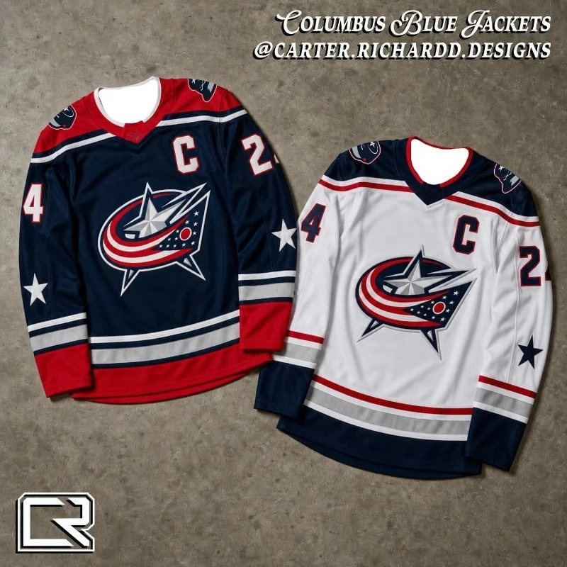 Star Rocket Logo Inspired 3D Print Ice‑Hockey Jersey Unisex Navy White Red V‑Neck Long Sleeve Retro Fan Graphic Sports Top