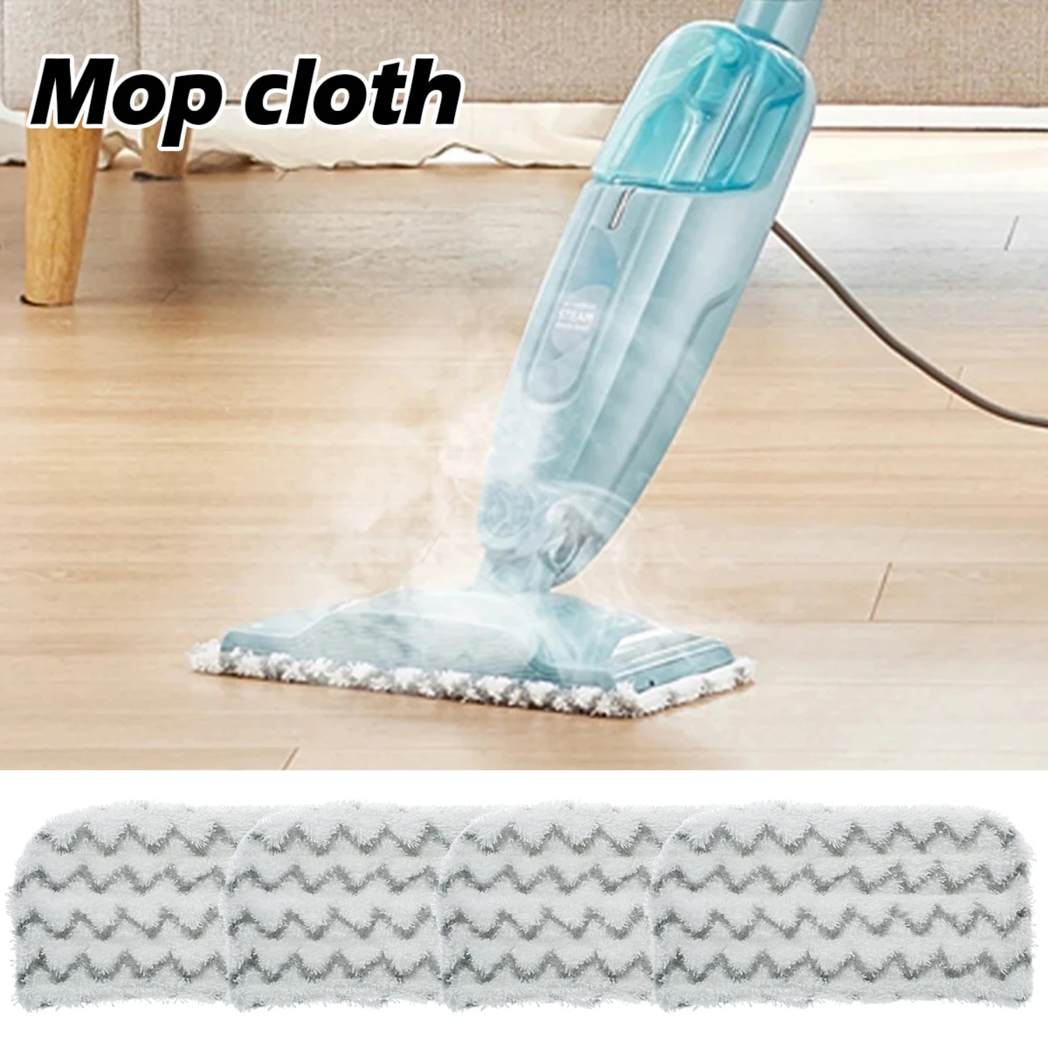 

4Pcs Mop Replacement Pad Reusable Stem Mop Pad Washable Compatible with Mop Accessories mop rags