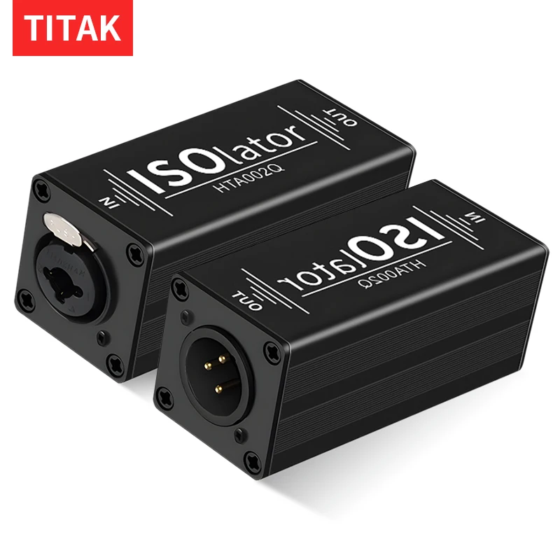 Audio Balancing Adapter Professional Mono Common Ground Black Isolator Filtering Eliminate Current Sound