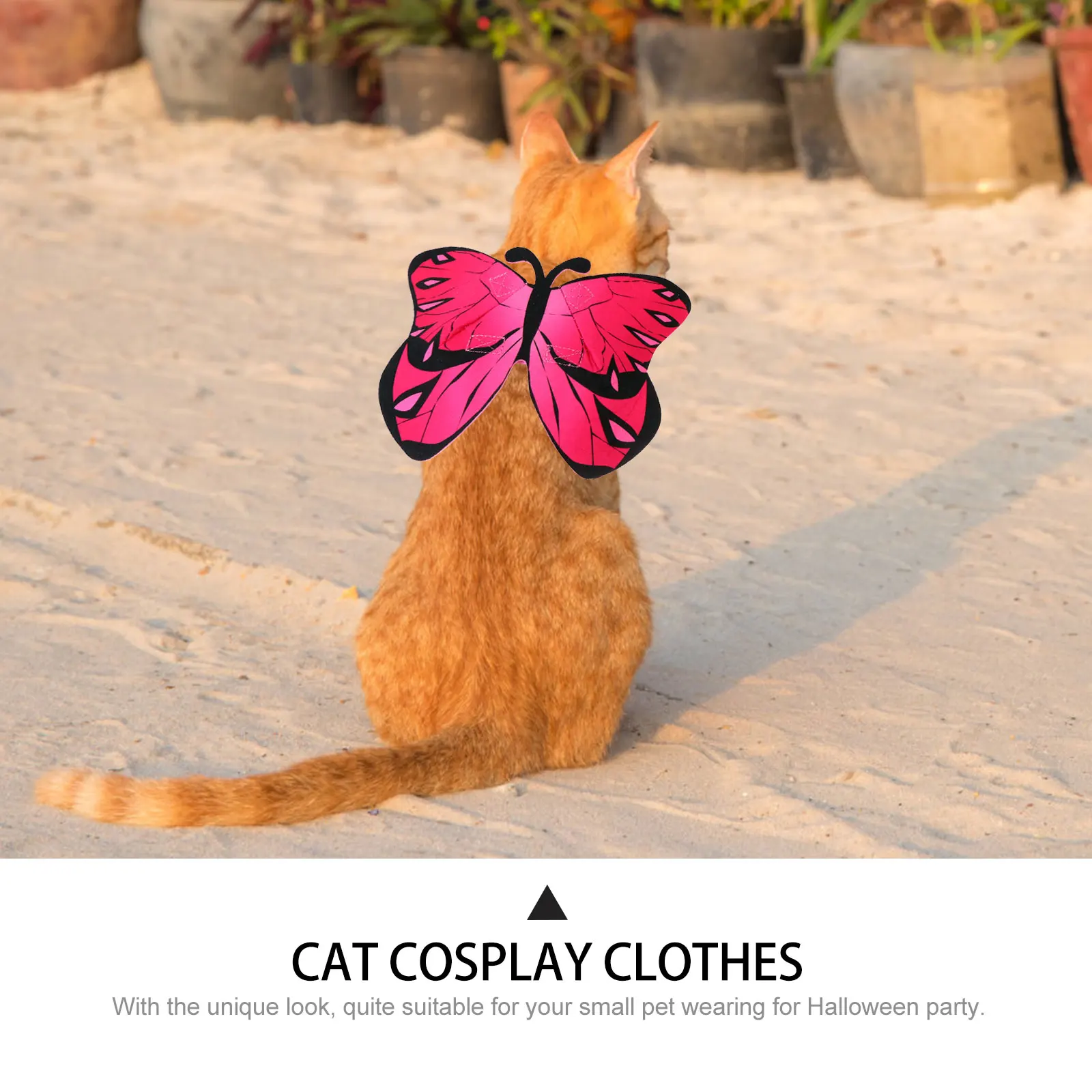 

Halloween Butterfly Print Cat Clothing Soft Breathable Material Creative Pet Costume Party Outfit for Cats Comfortable Pet
