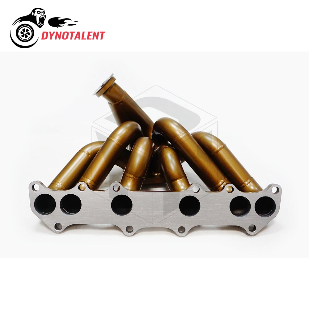 DYN RACING Ceramic Coating 3mm Thick Steam Pipe SS304 T3/T4 Twin Scroll Manifold For To Yo Ta 1JZGTE VVTI